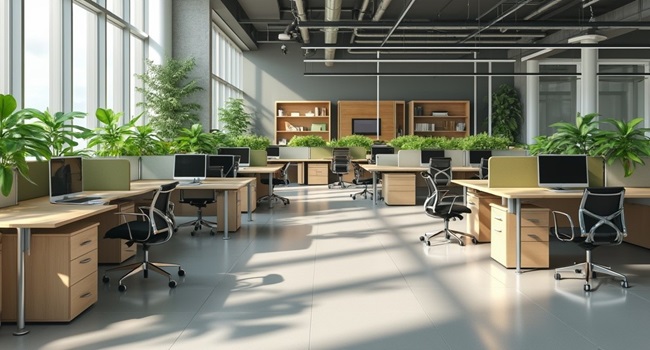 Modern eco-friendly office space